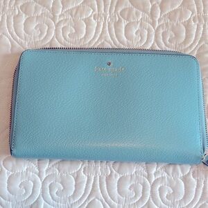 Kate Spade Tiffany Blue Grand Travel Wallet